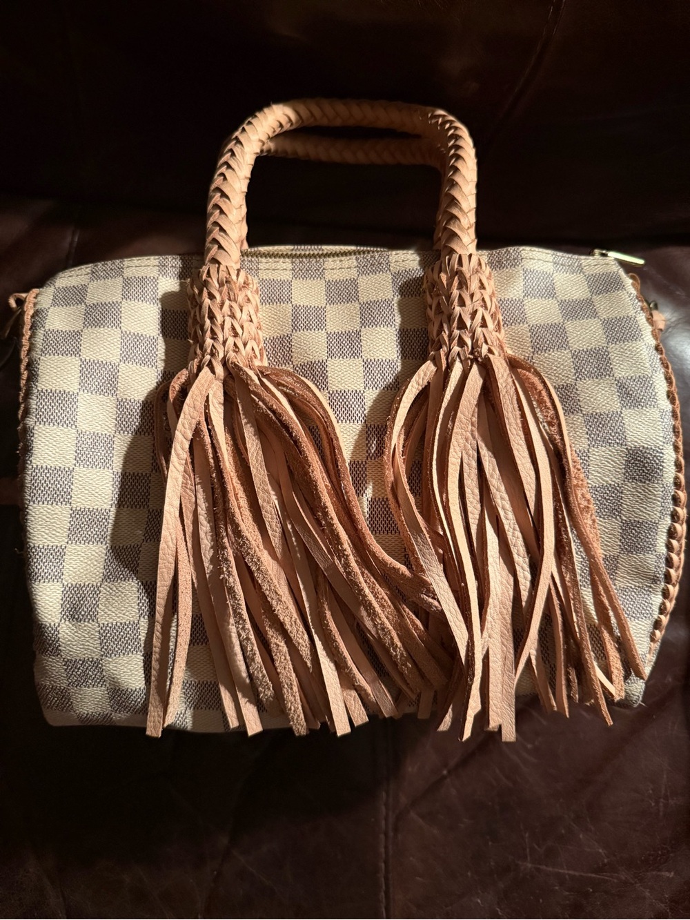 Louis Vuitton speedy 30 w/long strap vintage boho bags damier azur